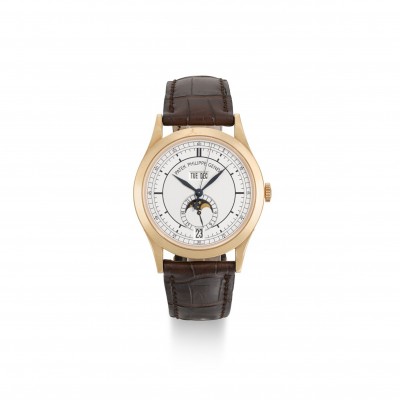 PATEK PHILIPPE 5396R-001 CALATRAVA ANNUAL CALENDAR SECTOR DIAL ROSE GOLD 38.5MM 